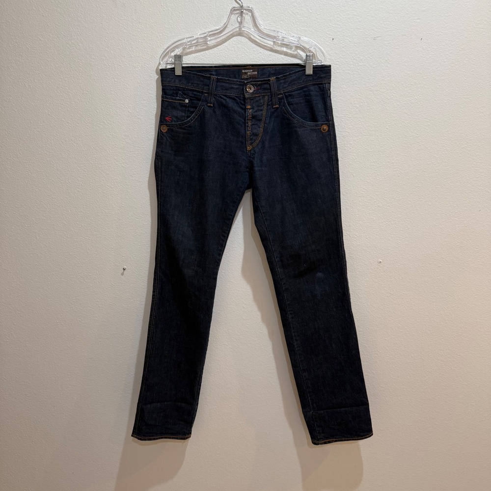 Energie Jeans Session Mens 32 Dark Wash Embroidered Skull Antler Made in Italy